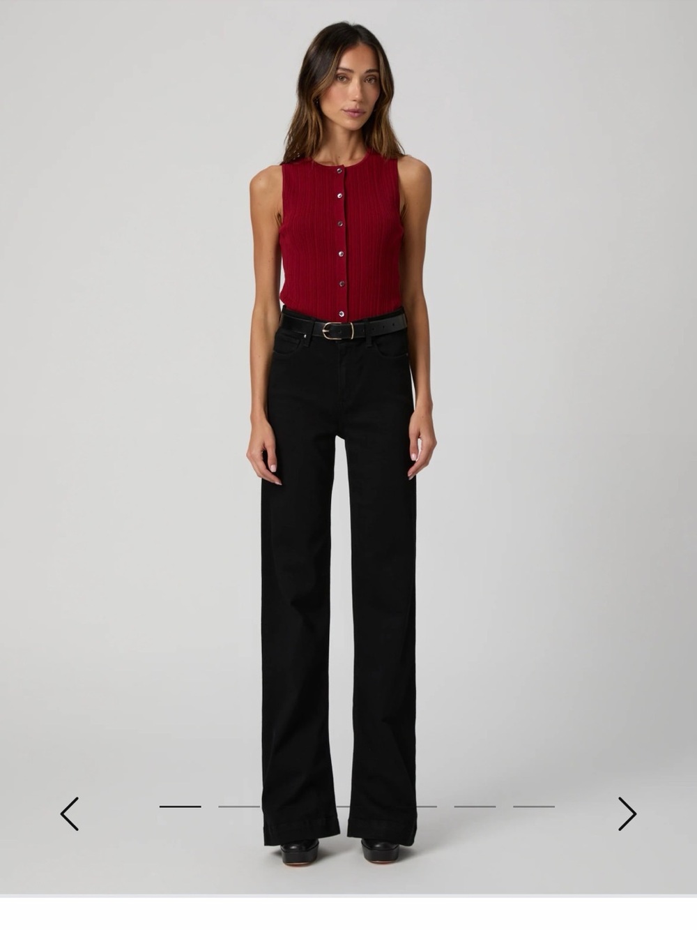 Paige Leenah 32” Wide Leg Jeans - Black Shadow